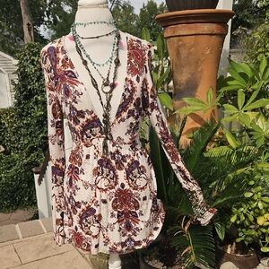 Bohemian Deep V-Neck Tunic
